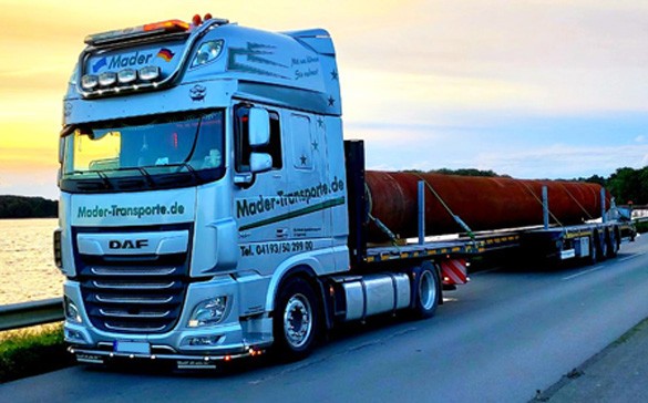 Ausziehbarer Sattelzug XXL – Langgut-Transport & Schwertransport Mader Transporte